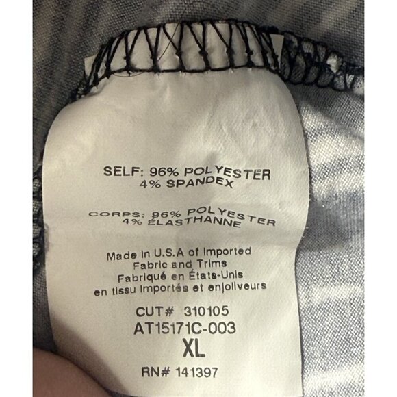 ASTR The Label Black and White Striped Tie Front Long Sleeve Top Blouse Size XL - Picture 4 of 9